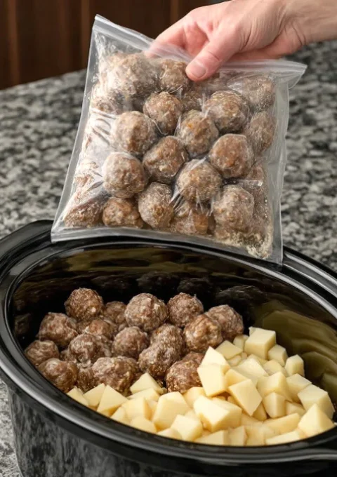 Slow Cooker Amish Meatball Stew
