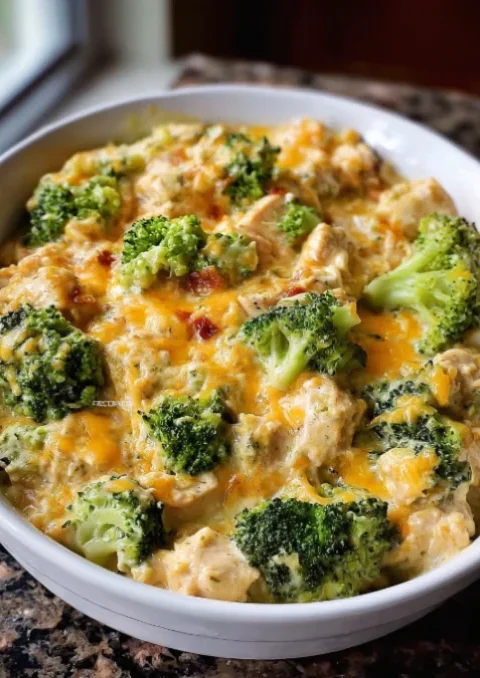 slow cooker cheesy chicken and broccoli
