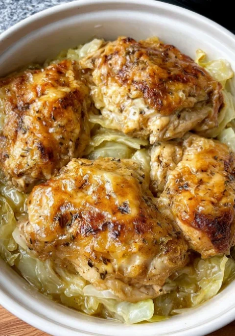Slow Cooker Depression Era Chicken and Cabbage