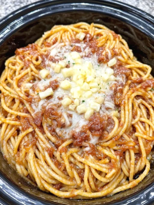 Slow Cooker Depression Era Ketchup Spaghetti