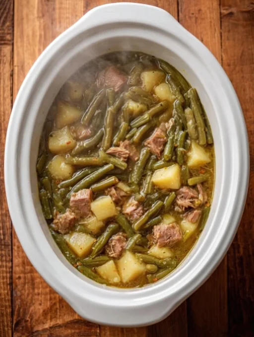Slow Cooker Ham and Green Beans