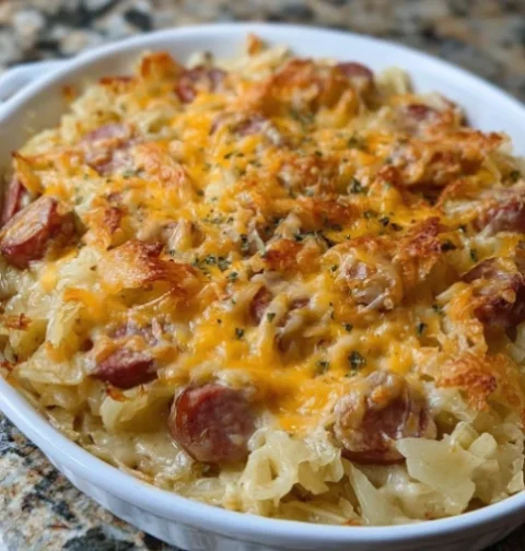 Slow Cooker Hashbrown and Kielbasa Casserole