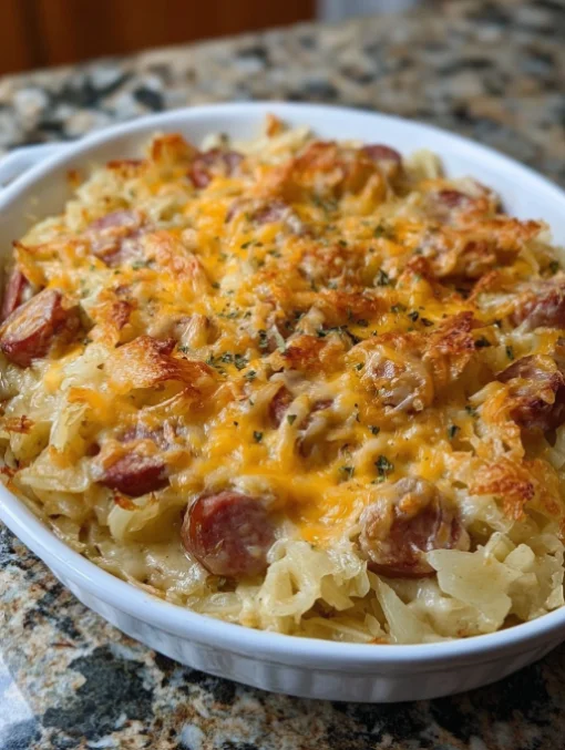 Slow Cooker Hashbrown and Kielbasa Casserole
