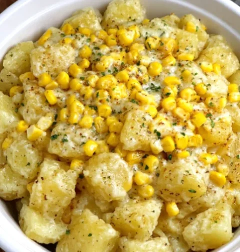 Slow Cooker Poor Man’s Potatoes and Corn