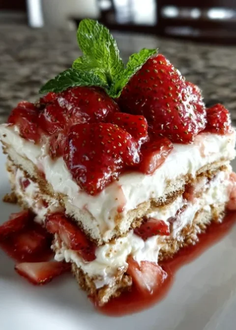 Strawberry Cream Cheese Icebox Cake
