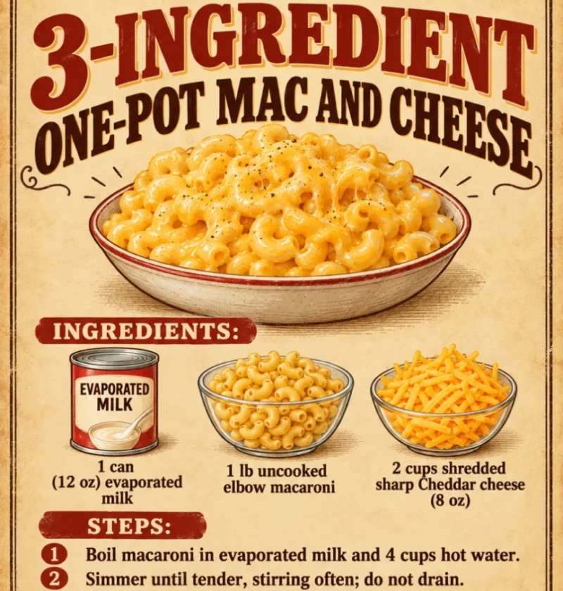 3-Ingredient One-Pot Mac and Cheese