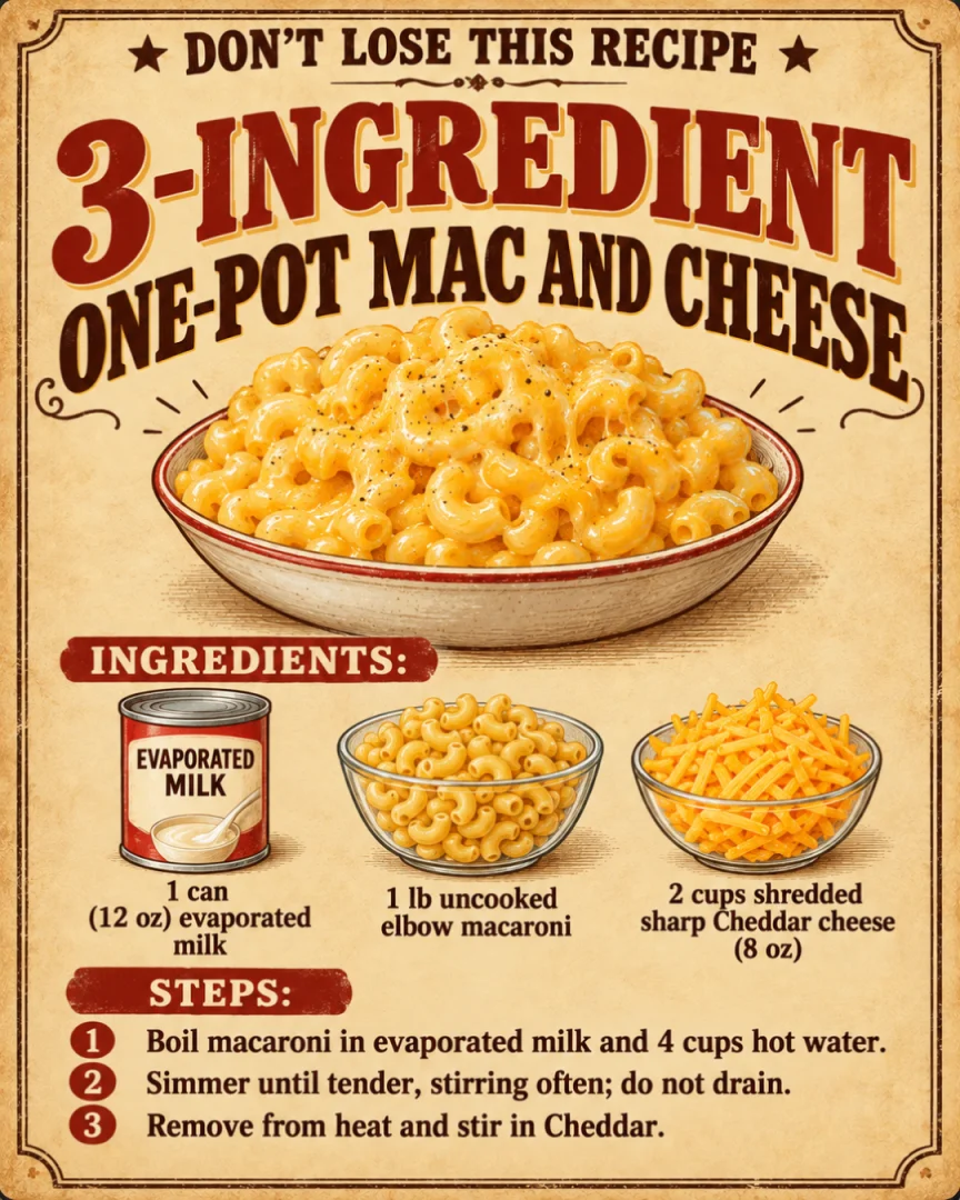 3-Ingredient One-Pot Mac and Cheese