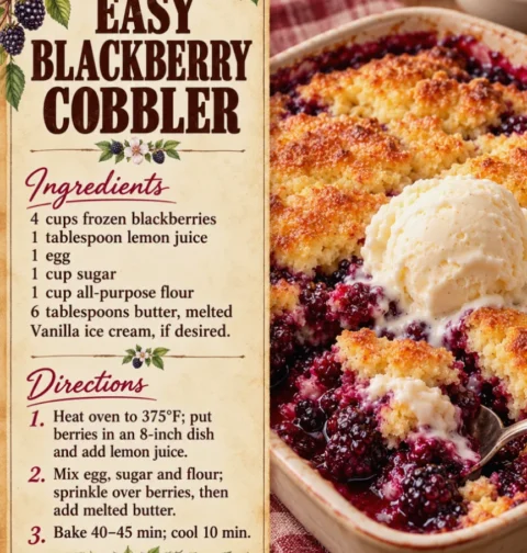 Easy Blackberry Cobbler