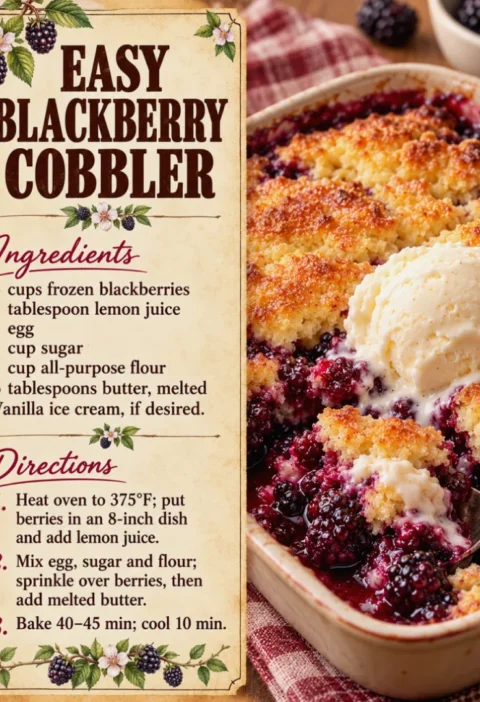 Easy Blackberry Cobbler