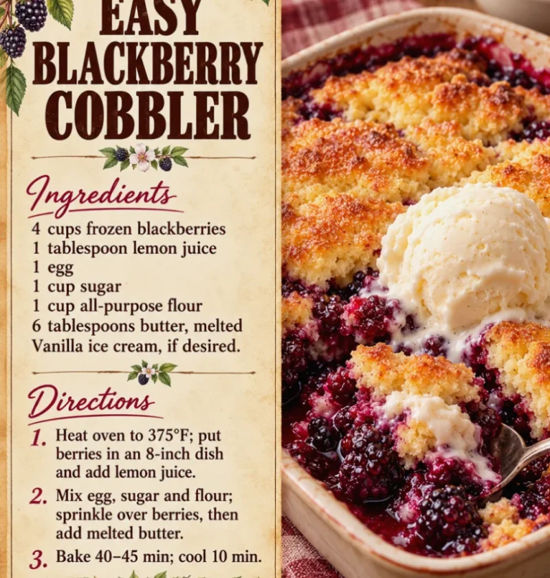 Easy Blackberry Cobbler