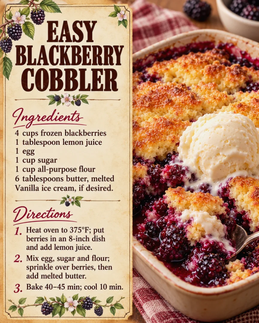 Easy Blackberry Cobbler