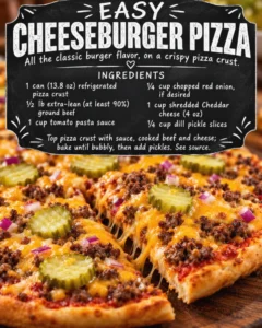 Easy Cheeseburger Pizza