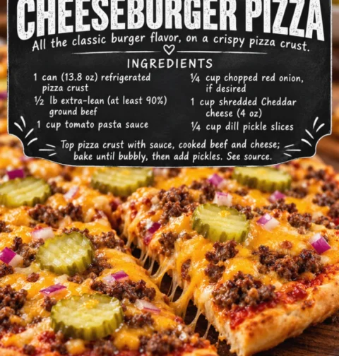 Easy Cheeseburger Pizza
