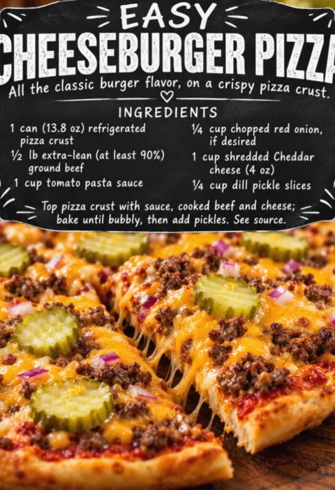 Easy Cheeseburger Pizza