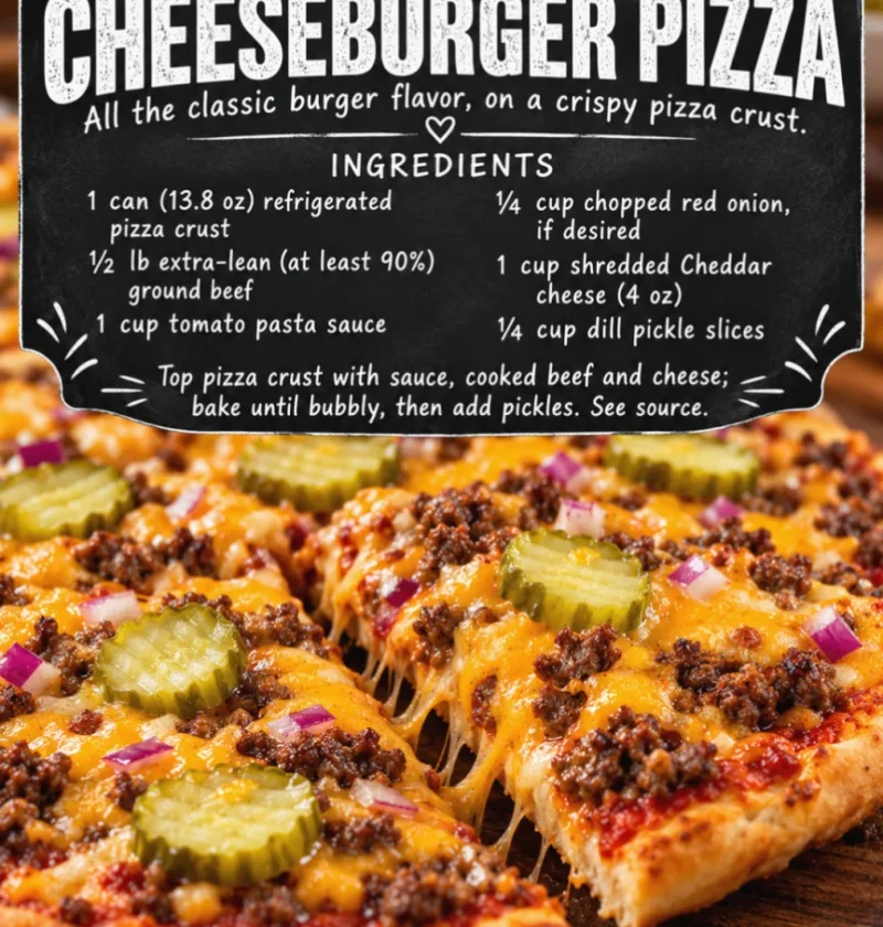 Easy Cheeseburger Pizza