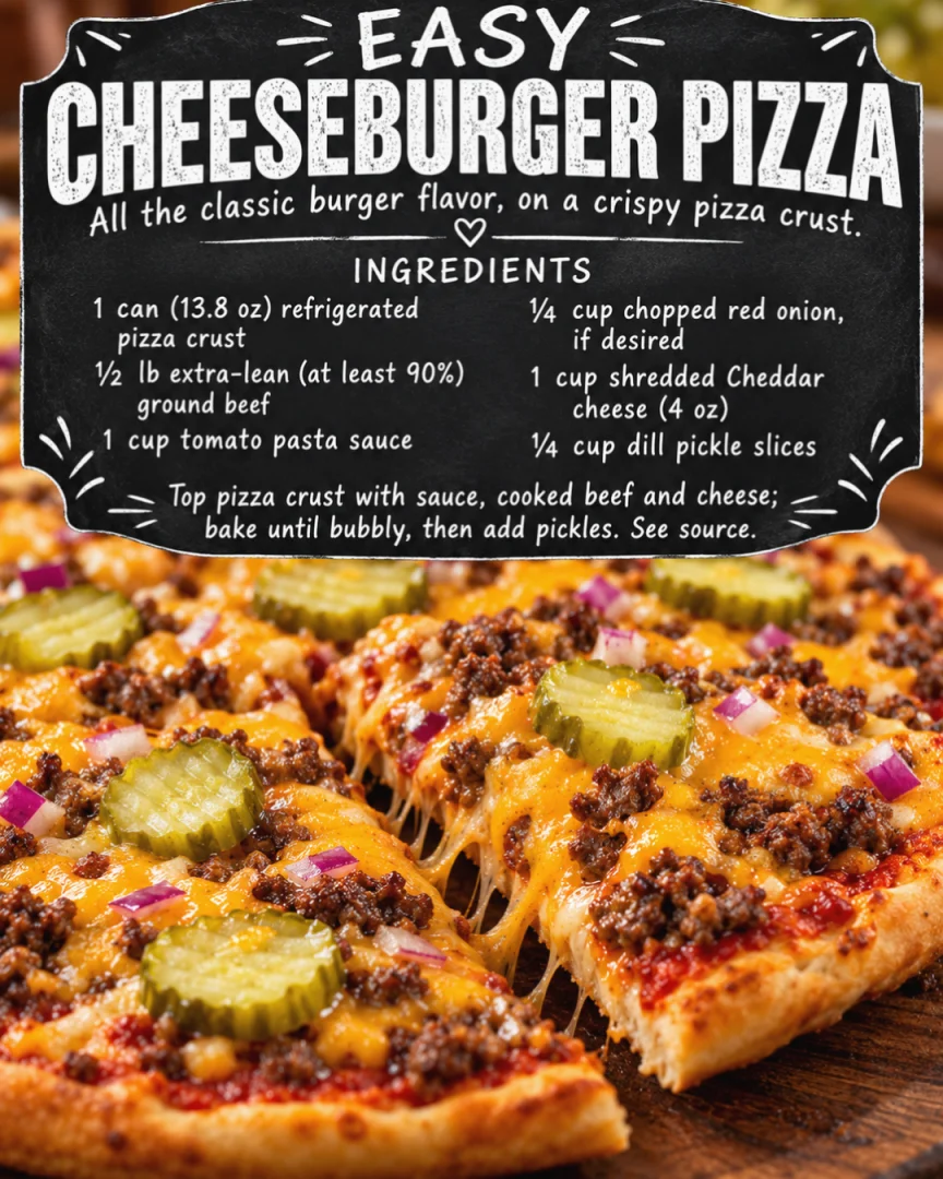 Easy Cheeseburger Pizza