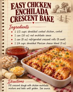 Easy Chicken Enchilada Crescent Bake