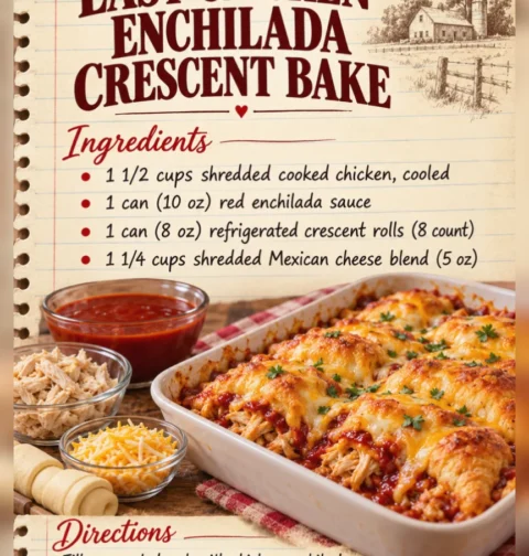 Easy Chicken Enchilada Crescent Bake
