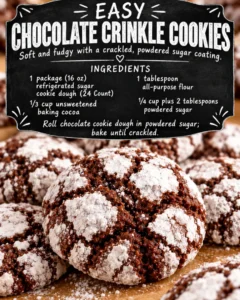 Easy Chocolate Crinkle Cookies