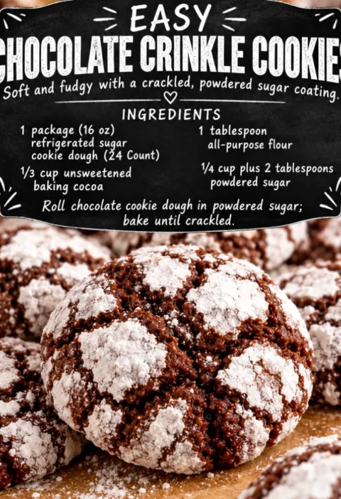 Easy Chocolate Crinkle Cookies