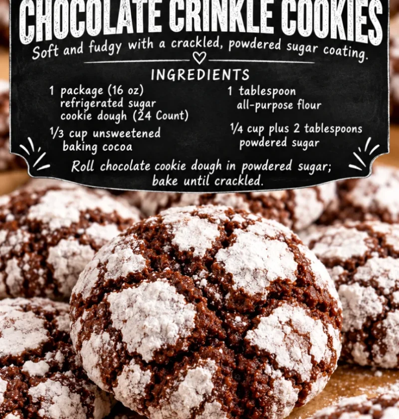Easy Chocolate Crinkle Cookies