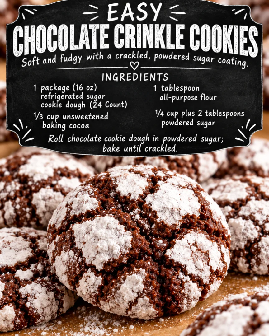 Easy Chocolate Crinkle Cookies