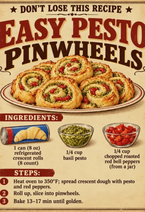 Easy Pesto Pinwheels