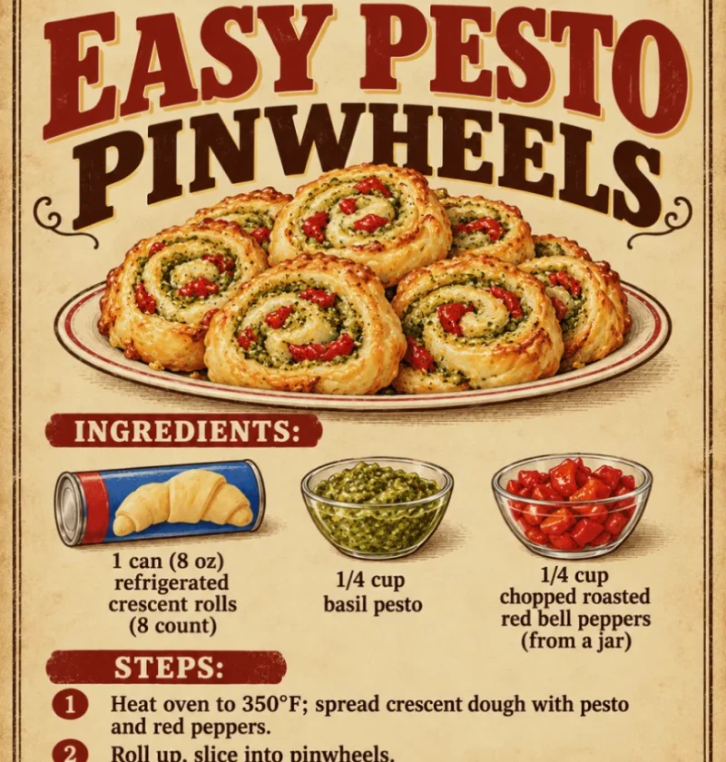 Easy Pesto Pinwheels