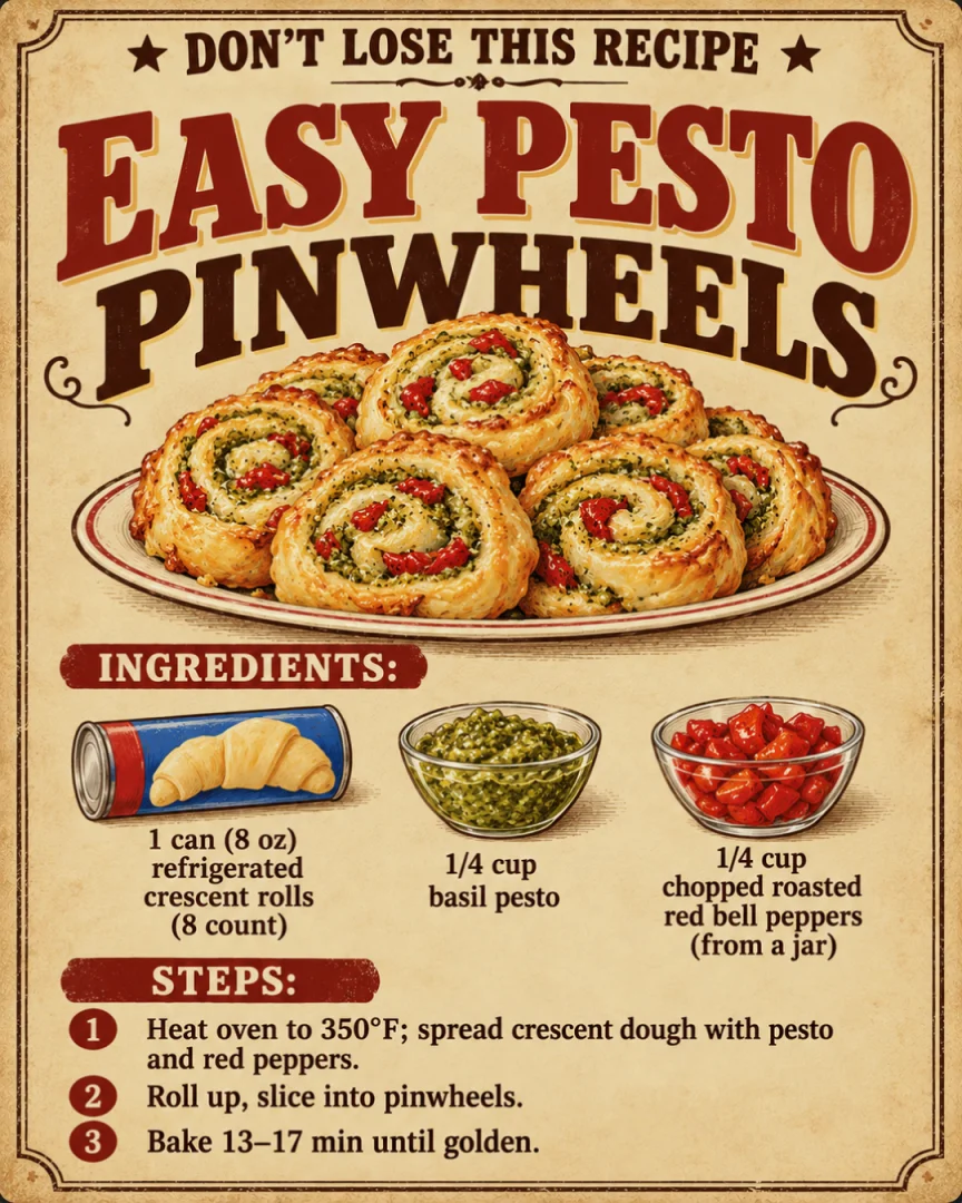 Easy Pesto Pinwheels