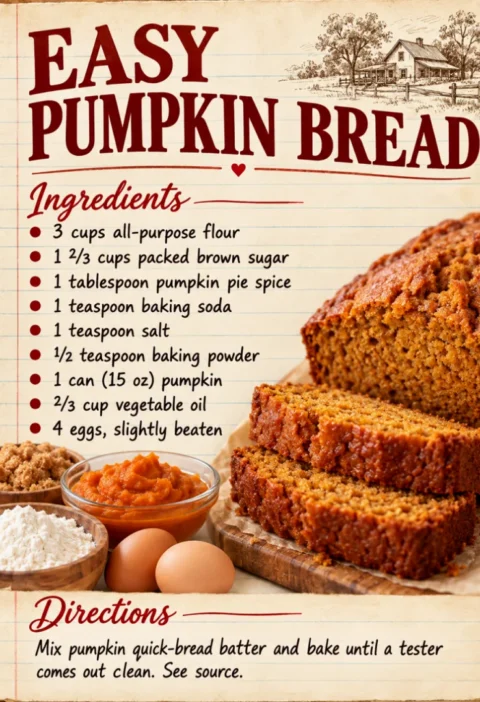 Easy Pumpkin Bread