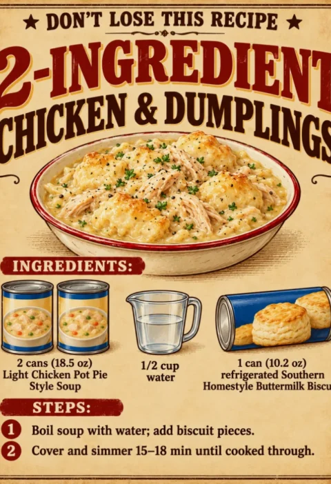 2-ingredient chicken and dumplings