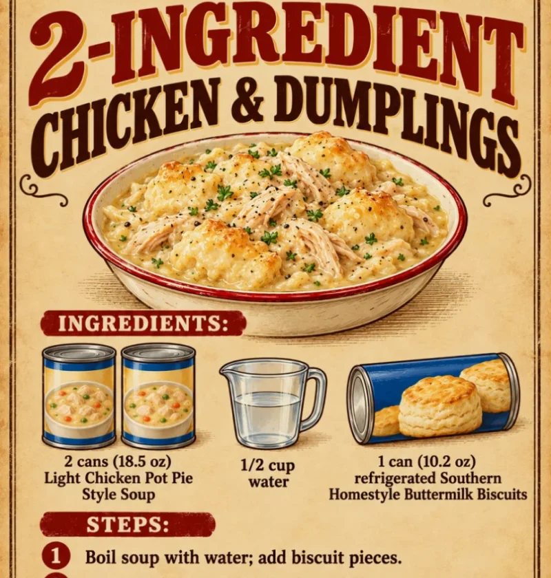 2-ingredient chicken and dumplings