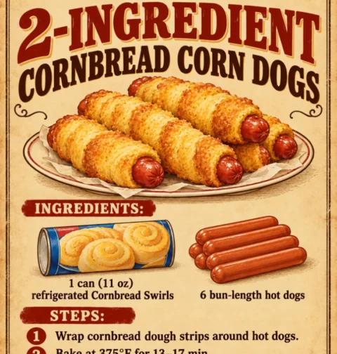 2-ingredient cornbread corn dogs