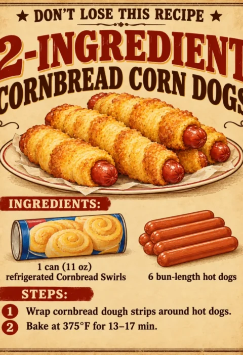 2-ingredient cornbread corn dogs