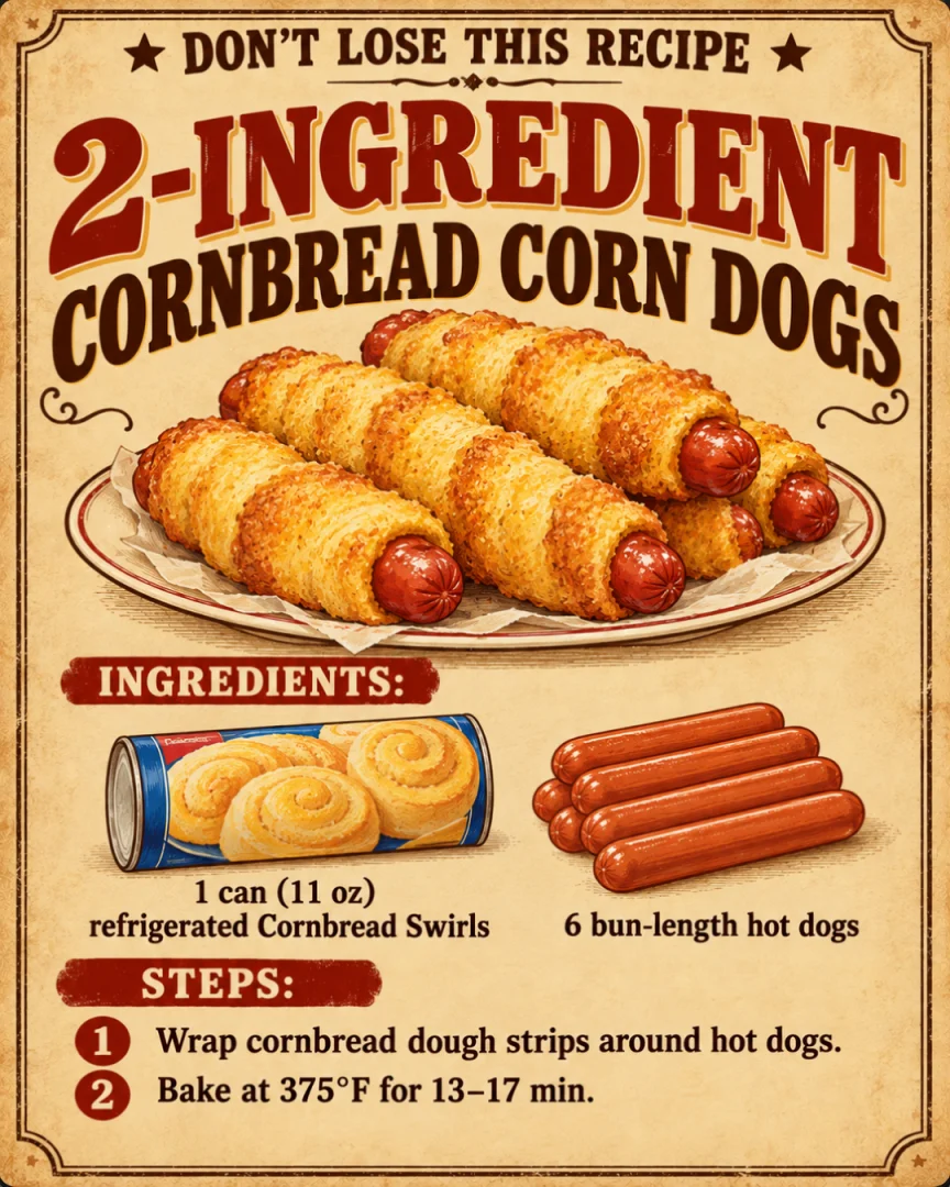 2-Ingredient Cornbread Corn Dogs