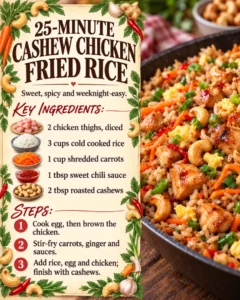 25-Minute Cashew Chicken Fried Rice