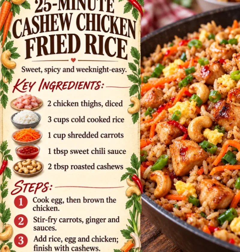 25-Minute Cashew Chicken Fried Rice