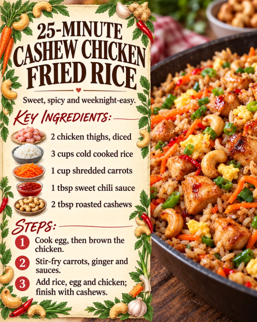 25-Minute Cashew Chicken Fried Rice