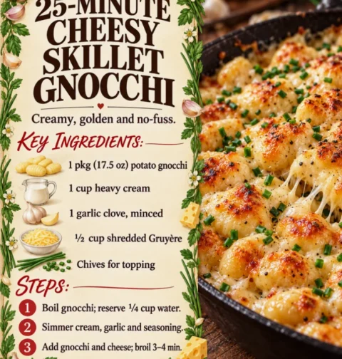 25-Minute Cheesy Skillet Gnocchi