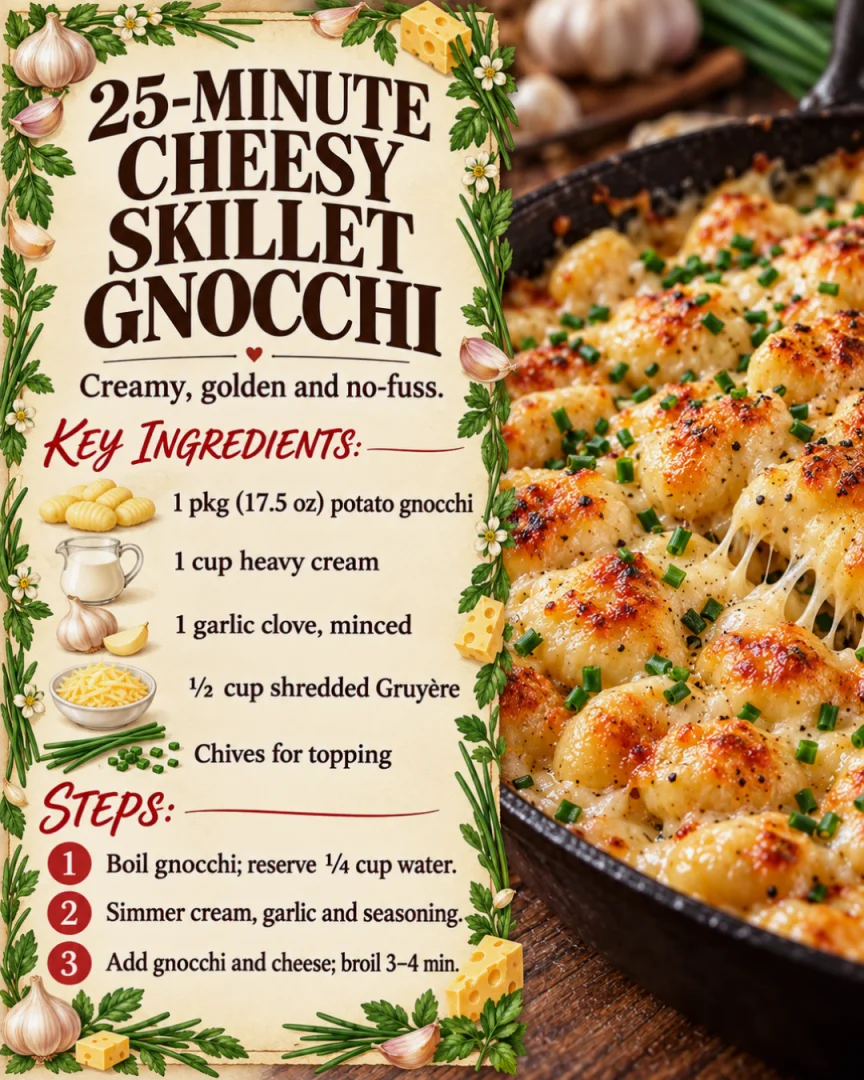 25-Minute Cheesy Skillet Gnocchi