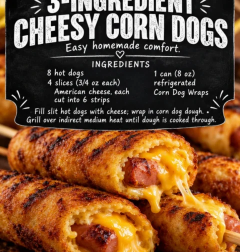 3-ingredient cheesy corn dogs