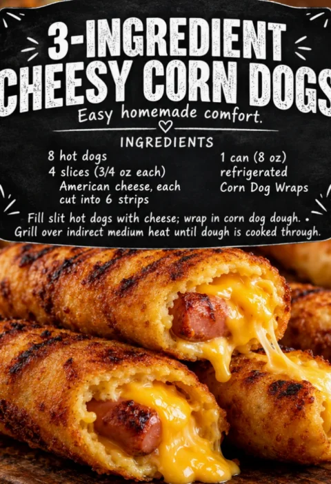 3-ingredient cheesy corn dogs