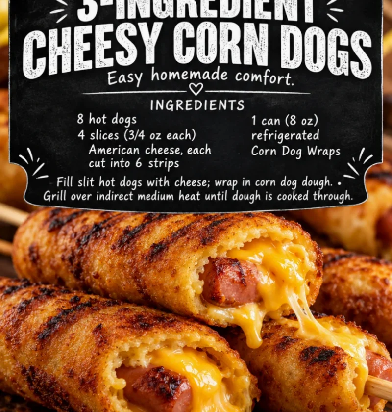 3-ingredient cheesy corn dogs