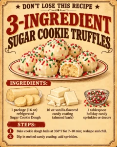 3-INGREDIENT SUGAR COOKIE TRUFFLES