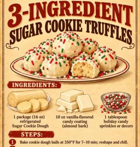 3-ingredient sugar cookie truffles