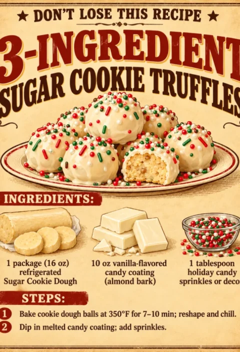 3-ingredient sugar cookie truffles