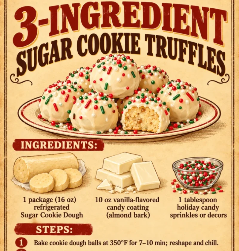 3-ingredient sugar cookie truffles