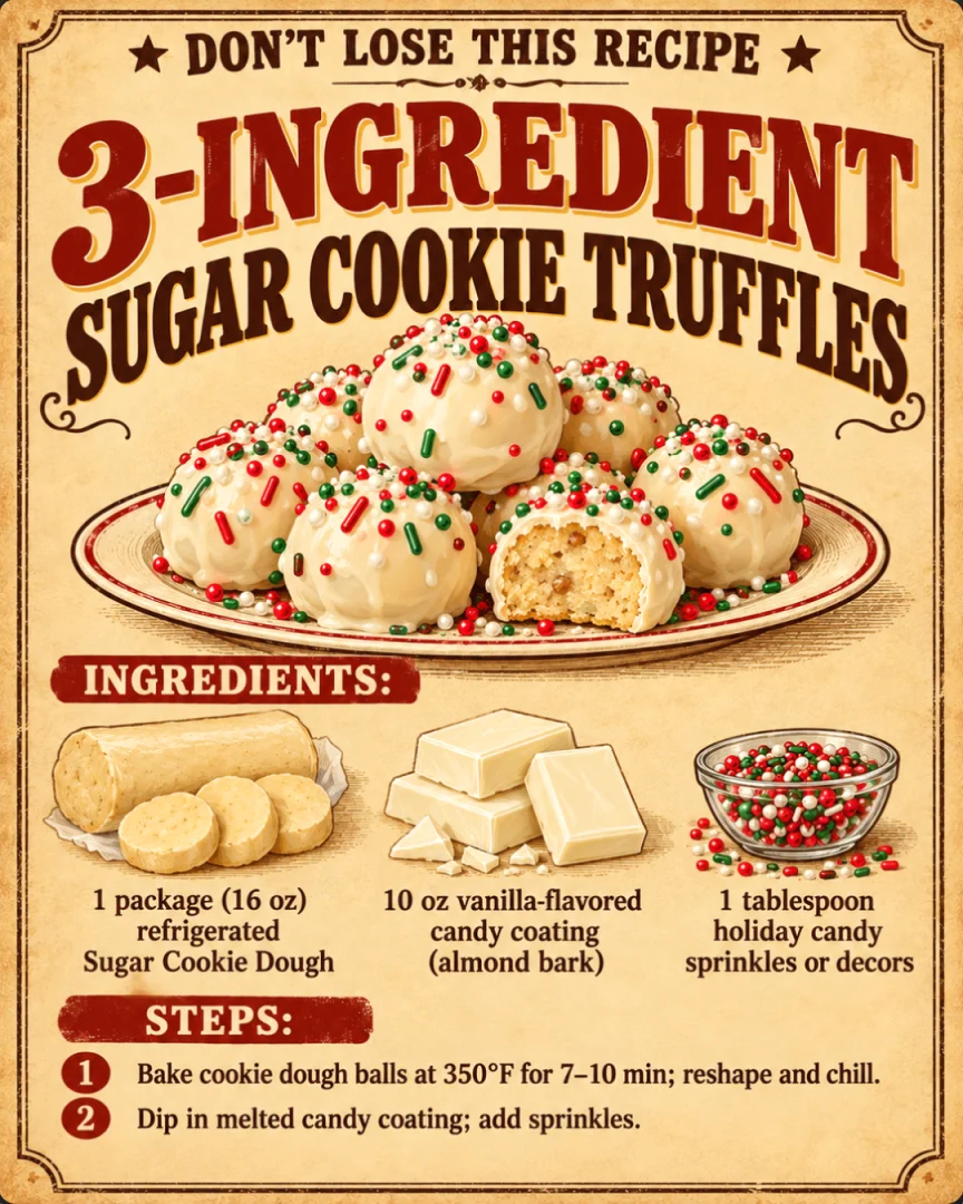 3-Ingredient Sugar Cookie Truffles