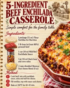 5-INGREDIENT BEEF ENCHILADA CASSEROLE