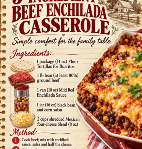 5-ingredient beef enchilada casserole